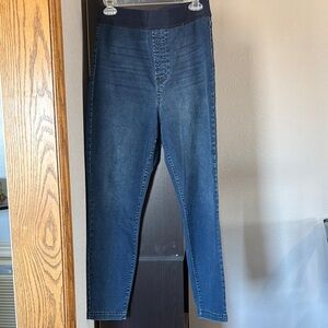 Buffalo David Bitton Women’s Sz Large Elastic Waist Skinny Leg Pull On Jeans
